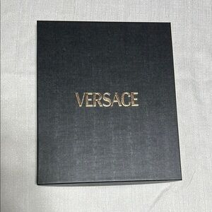Versace Luxury Black Box with Gold Logo 12x10x1.5